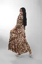 Vestido Largo de Seda Marrón con Estampado Floral3.webp