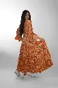 Vestido Largo Estampado Naranja Mujer – Moda Boho de Verano c.webp