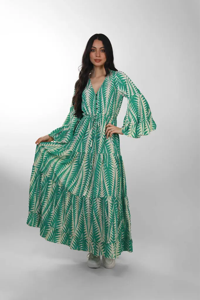 Vestido Largo Bohemio Verde Mujer – Moda Fresca y Natural b.webp