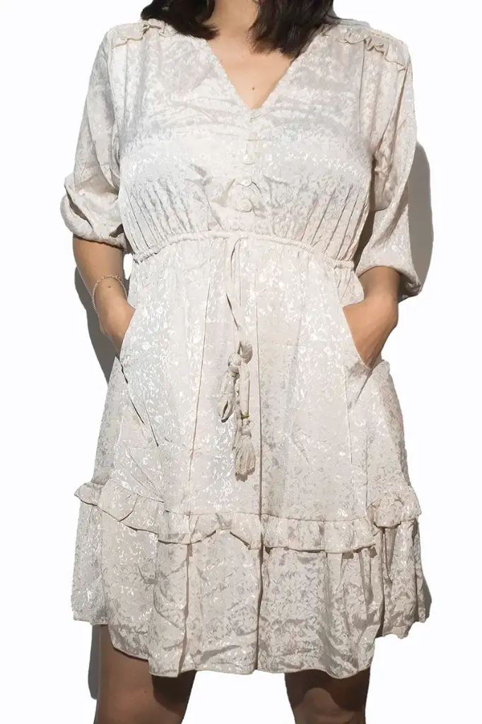 Vestido Corto de Seda