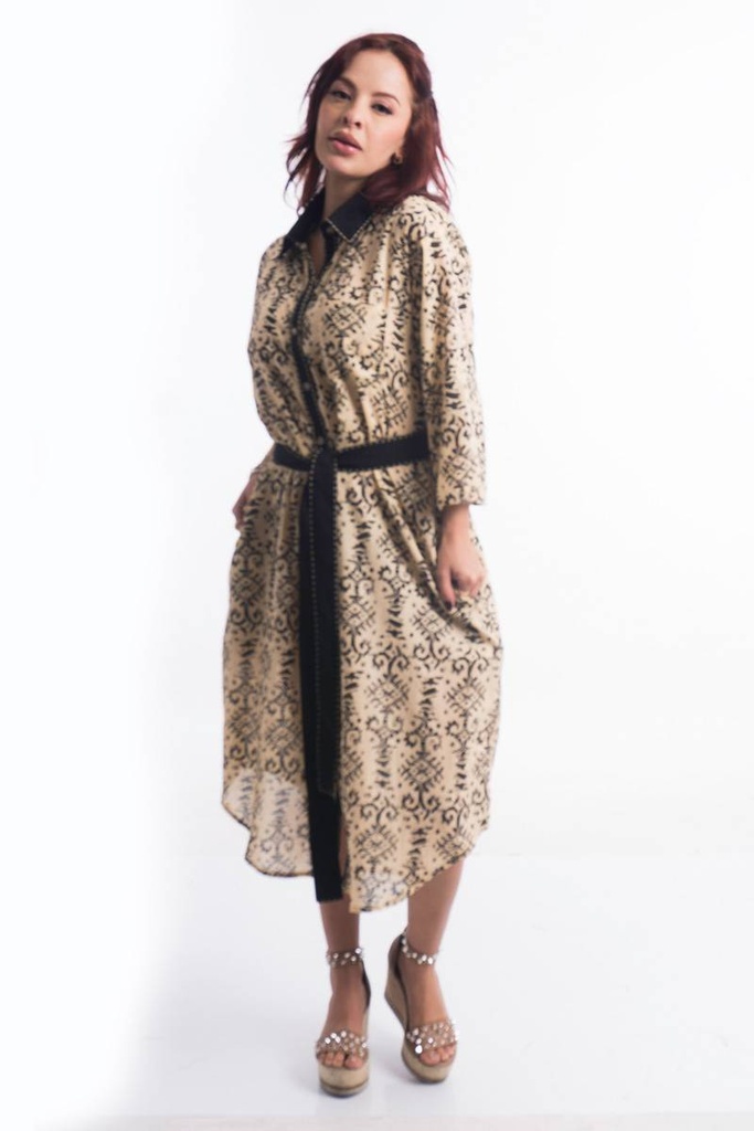 [CT9D-2] Vestido Largo de Algodón