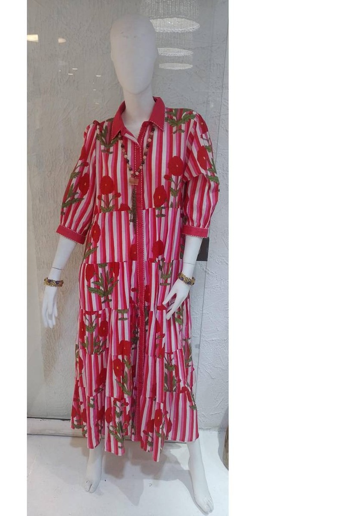 Vestido Largo de Algodón