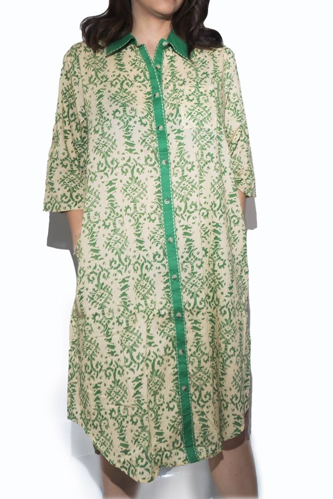 Vestido Largo de Algodón