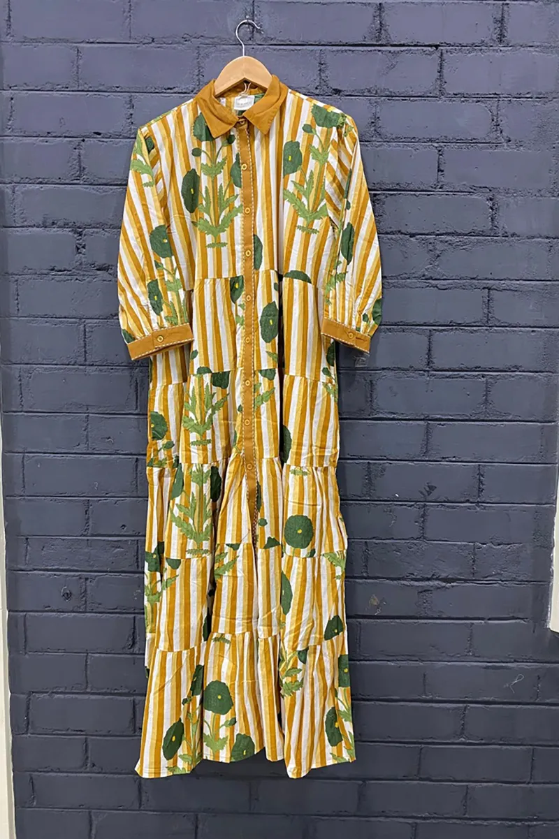 Vestido Largo de Algodón
