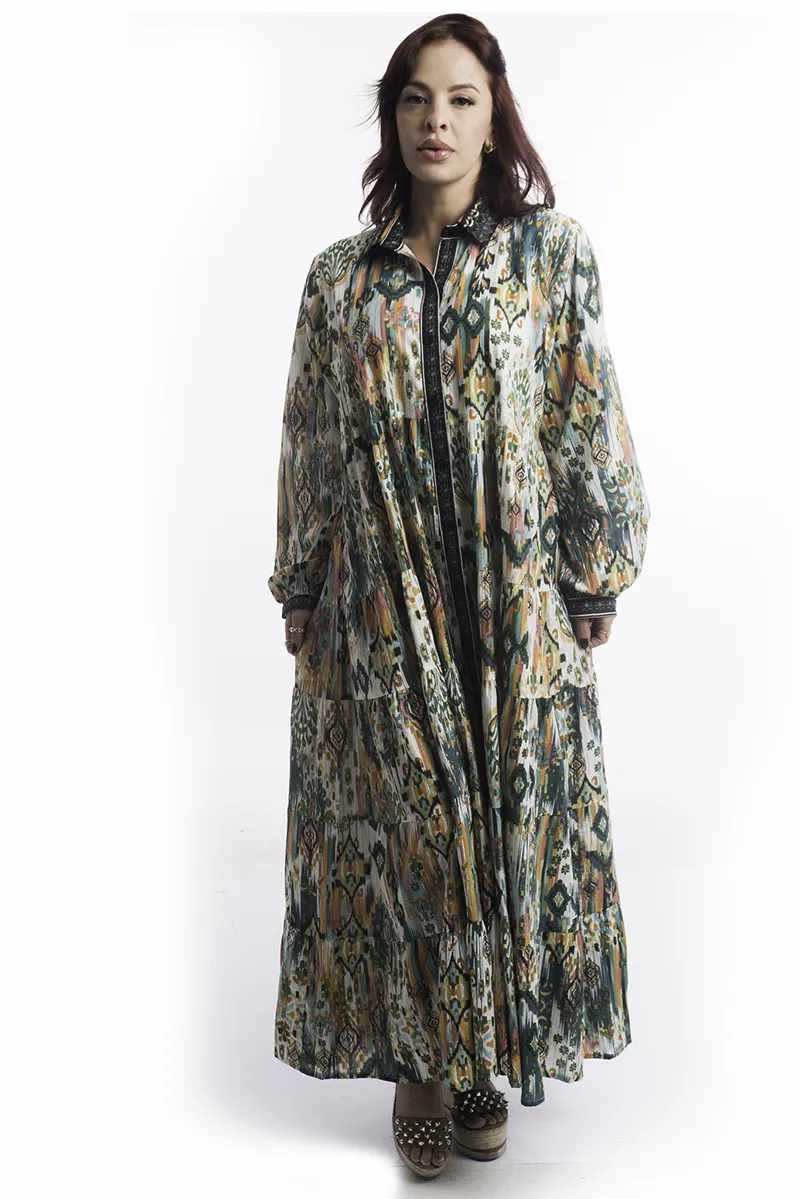 Vestido Largo de Algodón