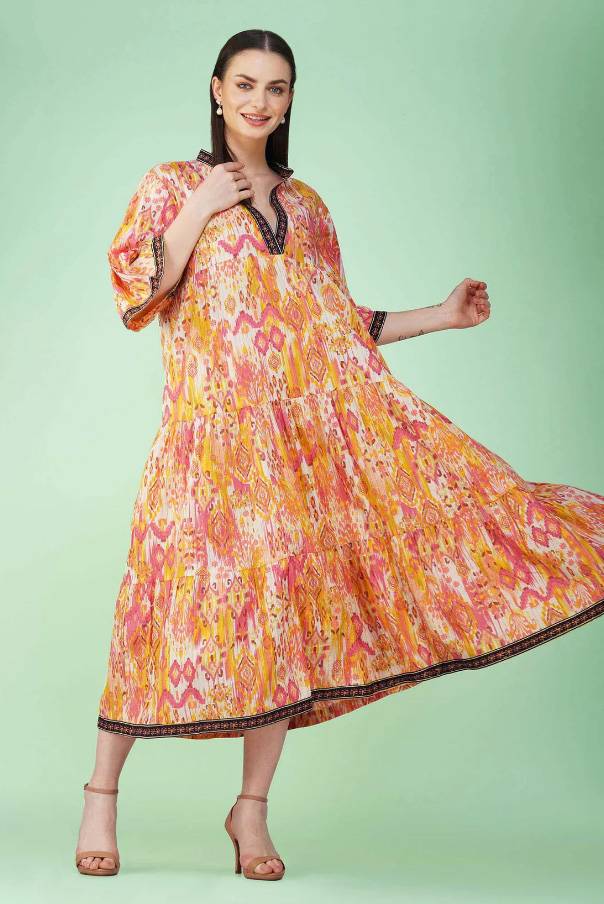 Vestido Largo de Algodón