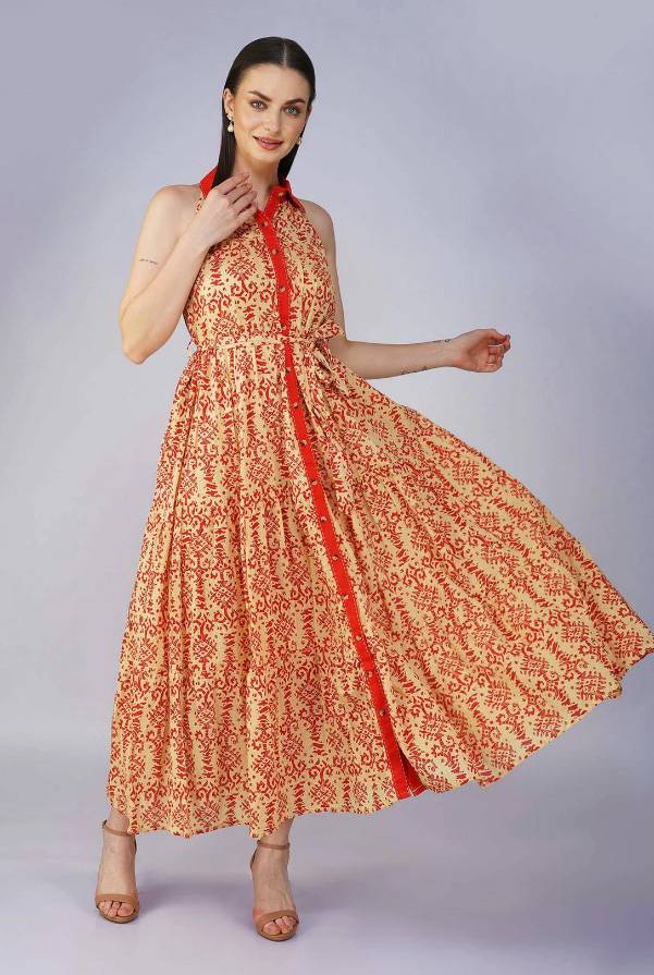 Vestido Largo de Algodón