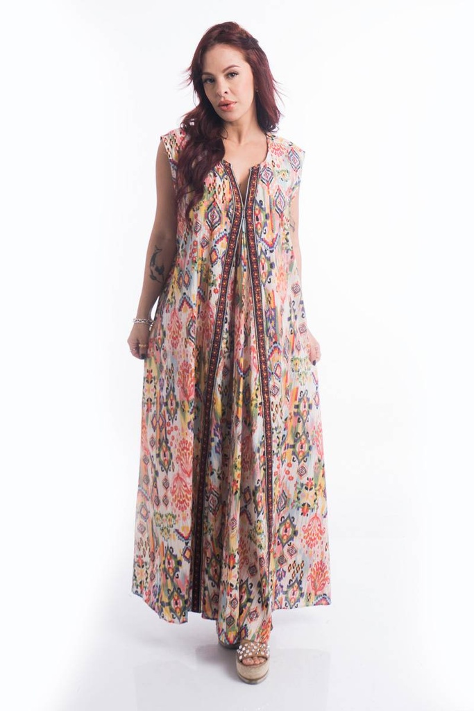 Vestido Largo de Algodón