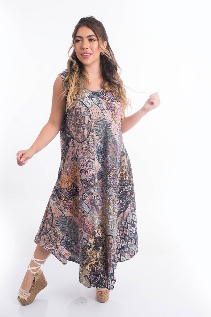 Vestido Largo de Seda