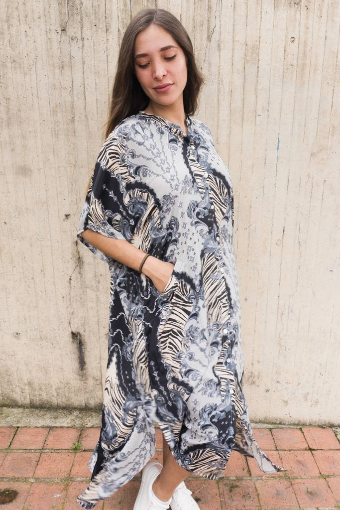 Vestido Largo de Seda