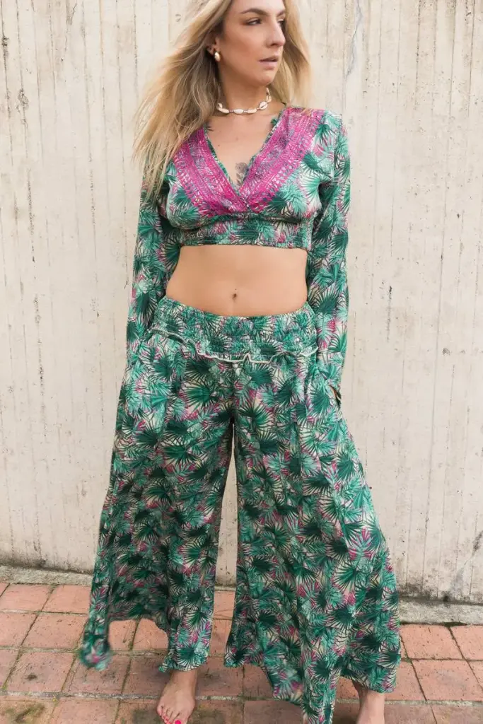 Top y Pantalon de Seda