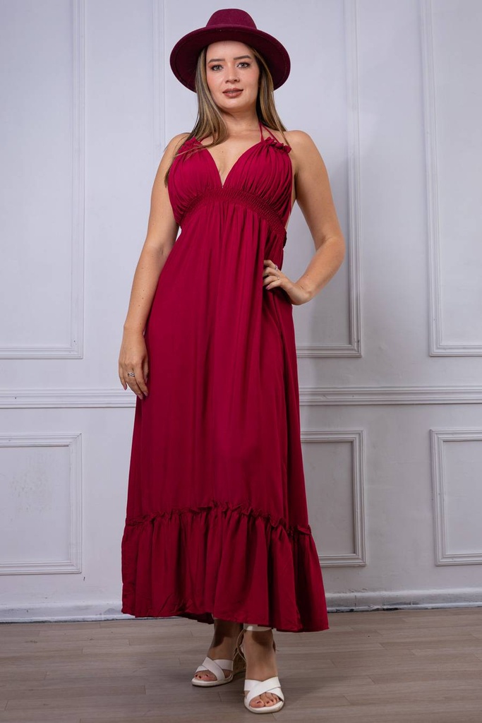 [TA01-18] Vestido Largo de Rayon
