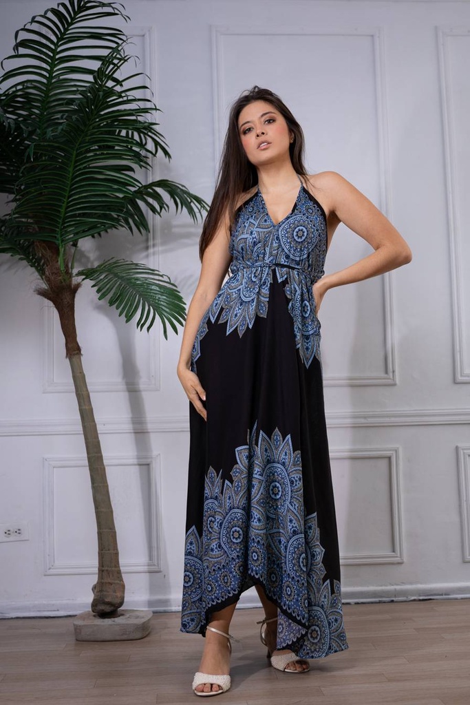 [TA01-25] Vestido Largo de Rayon