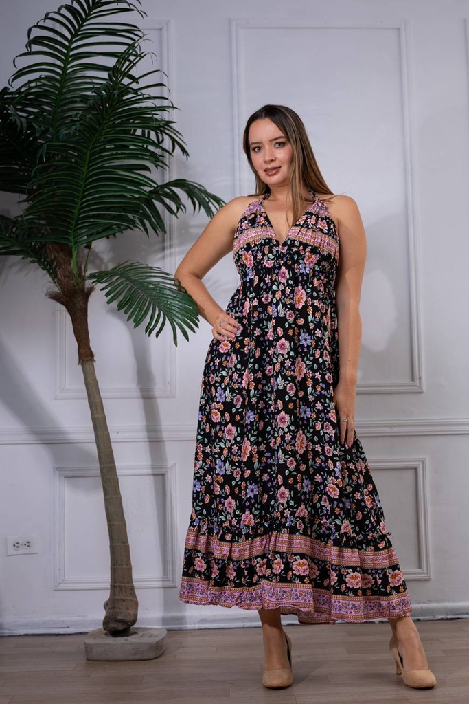 Vestido Largo de Rayon