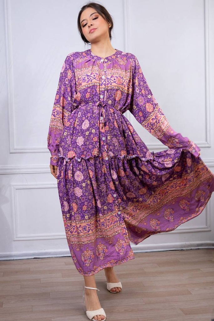 [TA03-2] Vestido Largo de Rayon