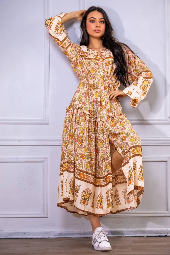 [TA03-5] Vestido Largo de Rayon