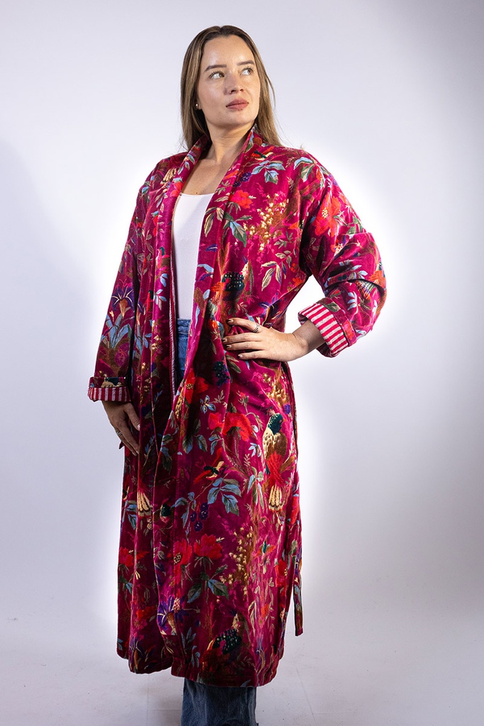 Chaqueta Larga de Gamuza