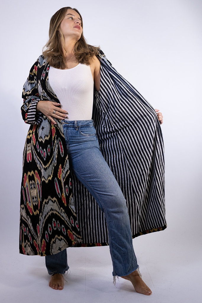 Chaqueta Larga de Gamuza