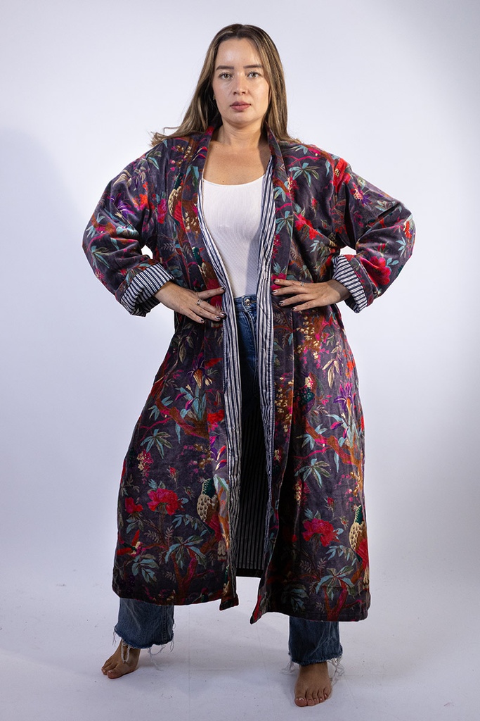 Chaqueta Larga de Gamuza