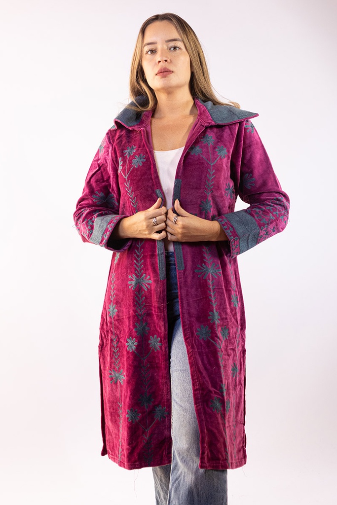 Chaqueta Larga de Gamuza