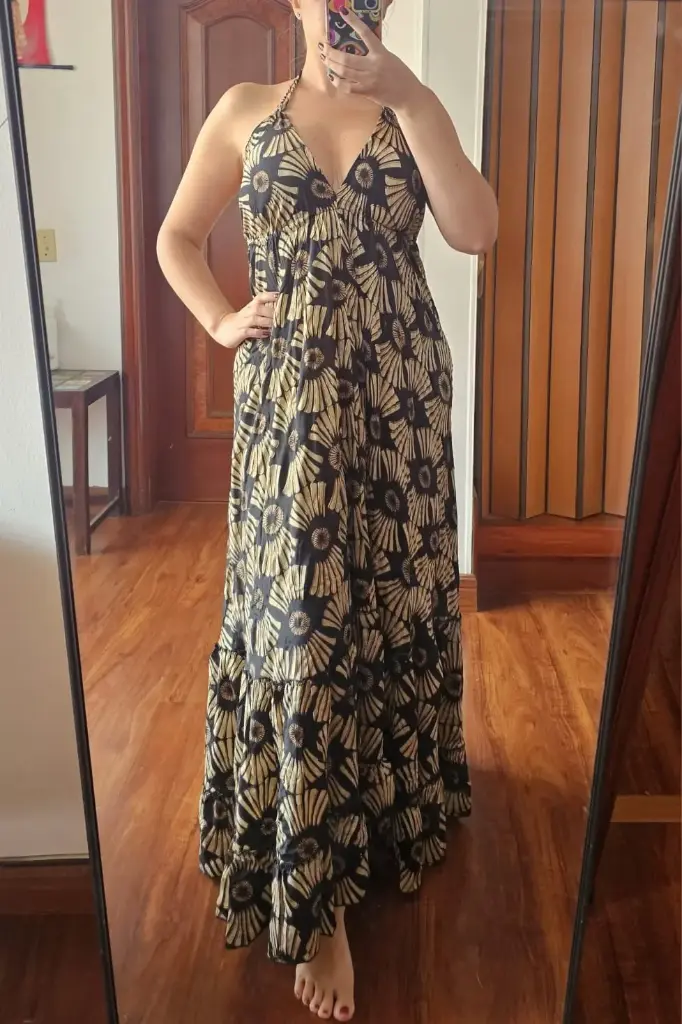 Vestido Largo de Seda