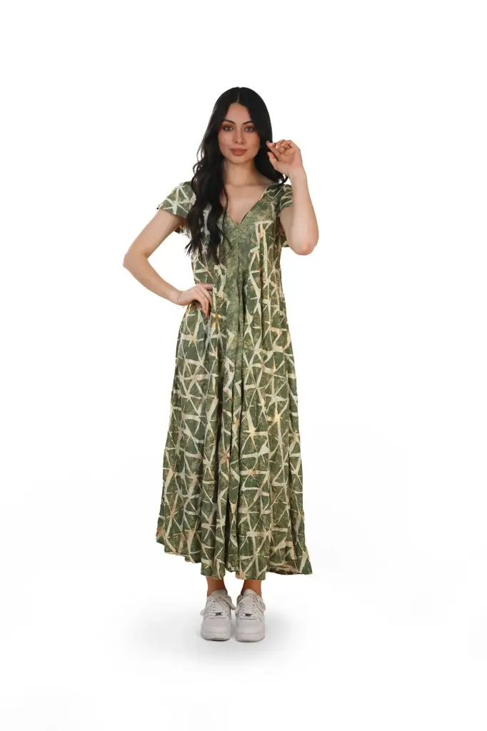 [LD956-3] Vestido Largo de Seda