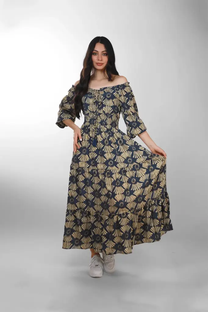 [LD0528-1] Vestido Largo de Seda