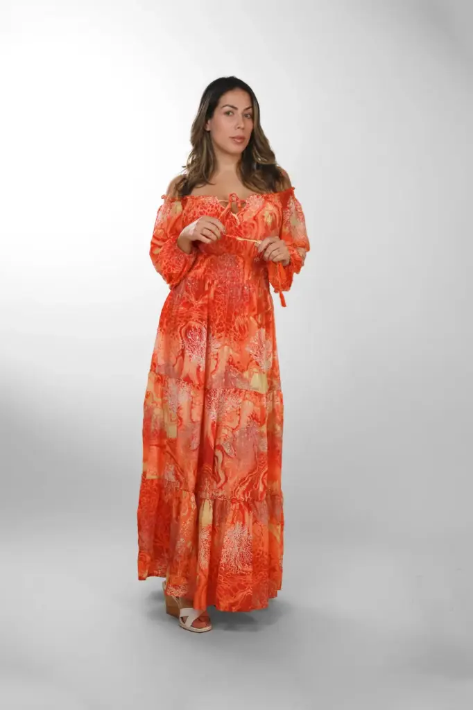 Vestido Largo de Seda