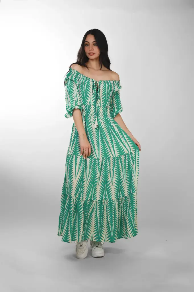 [LD0528-5] Vestido Largo de Seda