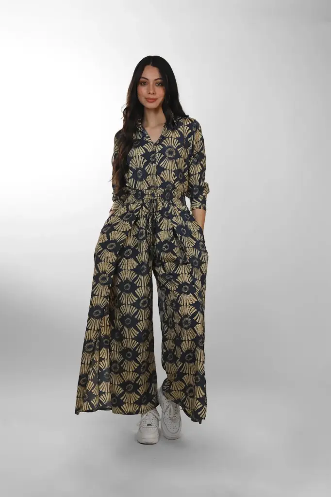 Enterizo Seda Mandala Dorado