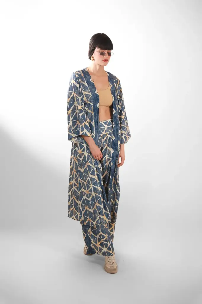[KF51-4] Kimono Largo de Seda