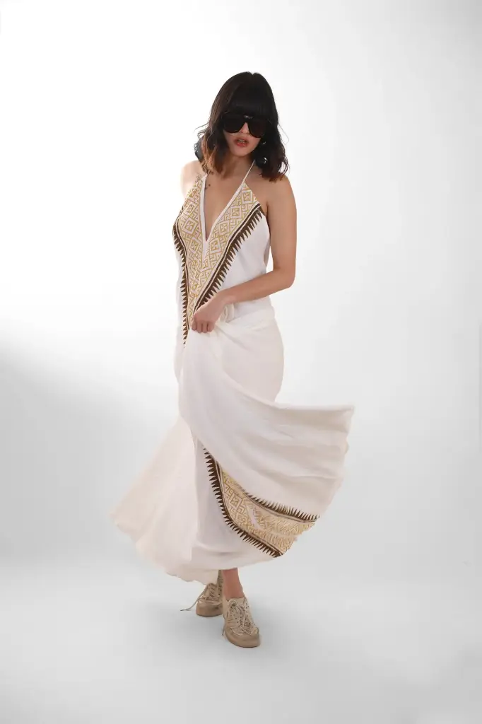 [LD1113] Vestido Largo de Rayon