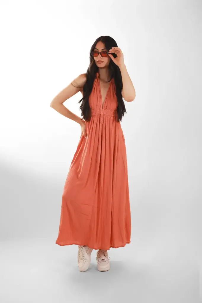 Vestido Largo de Algodón