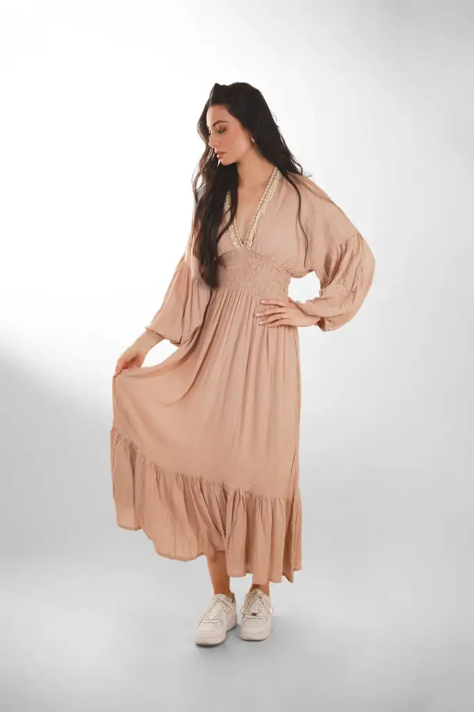 [LD1426] Vestido Largo de Rayon