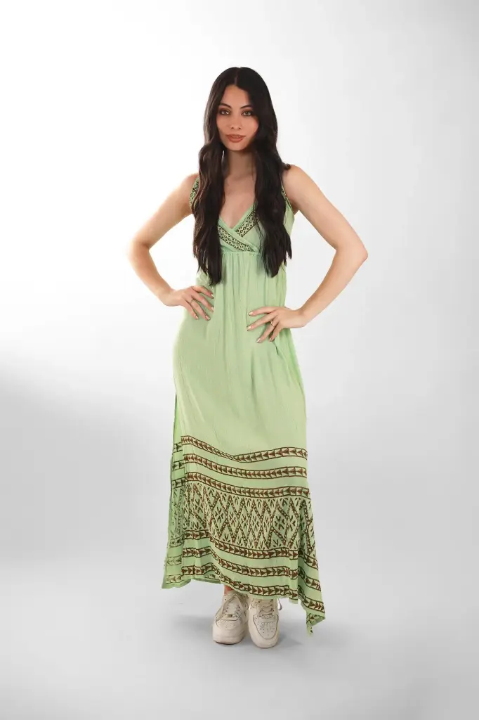 [LD2909] Vestido Largo de Rayon