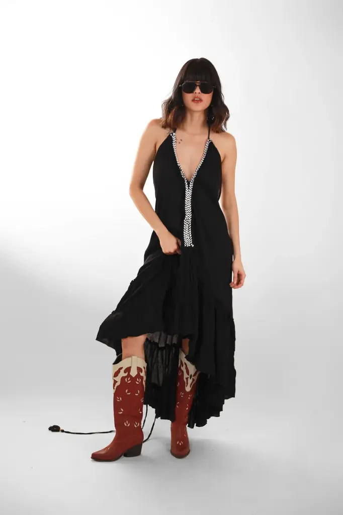 [LD3796] Vestido Largo de Rayon