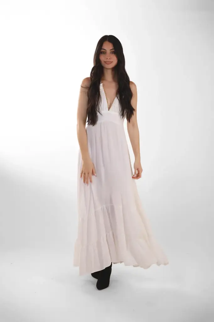 [MD1960] Vestido Largo de Rayon