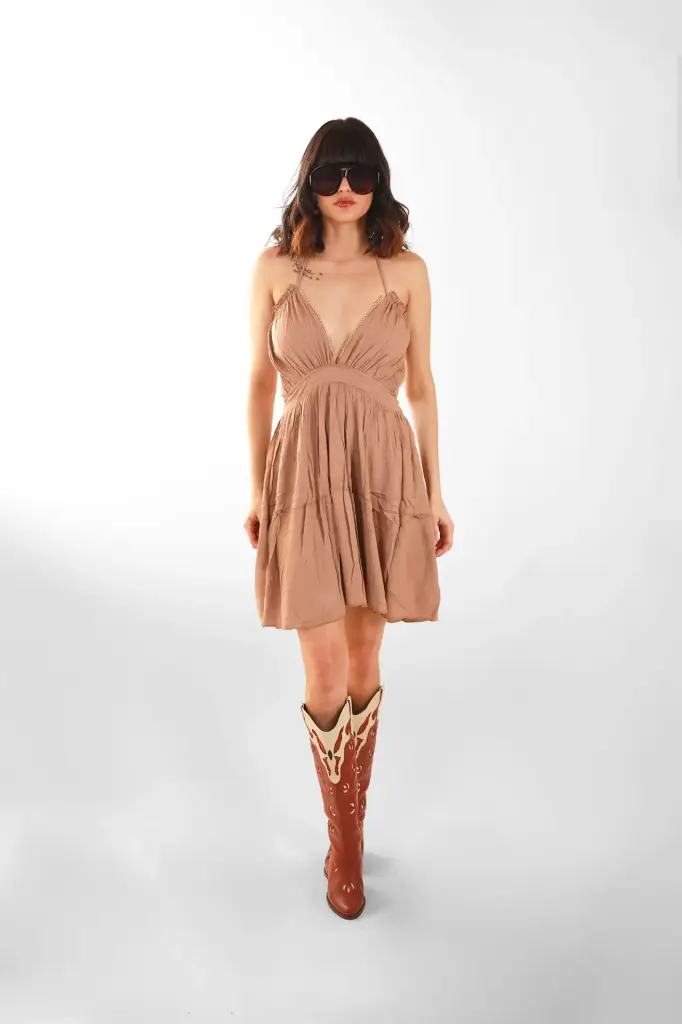 [LD3154] Vestido Corto de Rayon