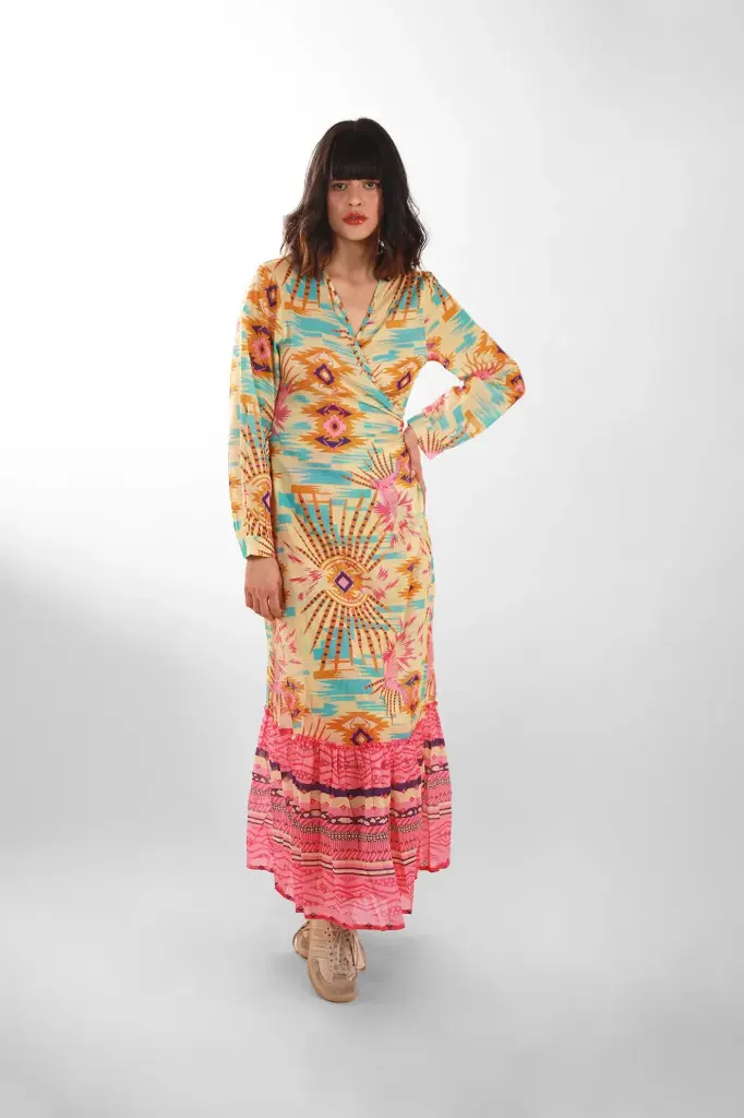[BP837D] Vestido Largo de Algodón