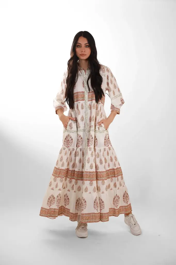 Vestido Largo de Algodón