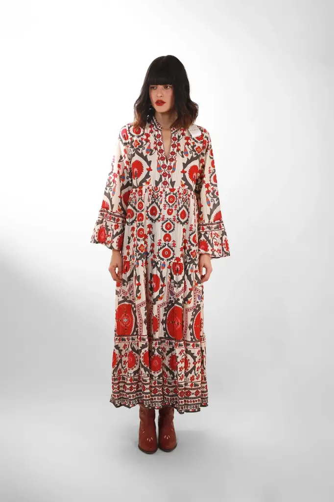 Vestido Largo de Algodón