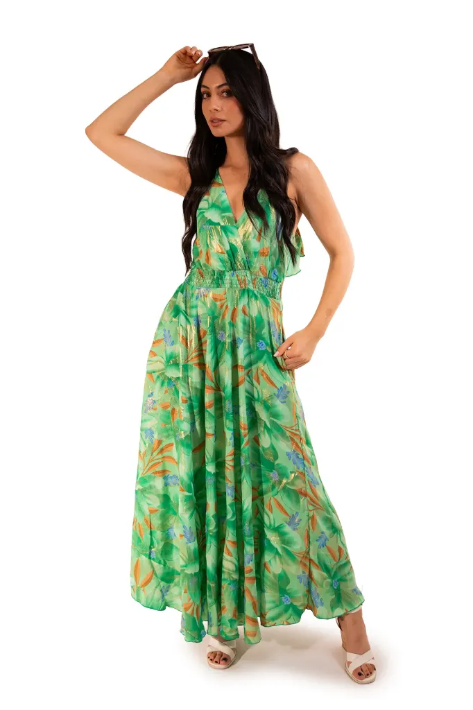 Vestido Volados de Seda
