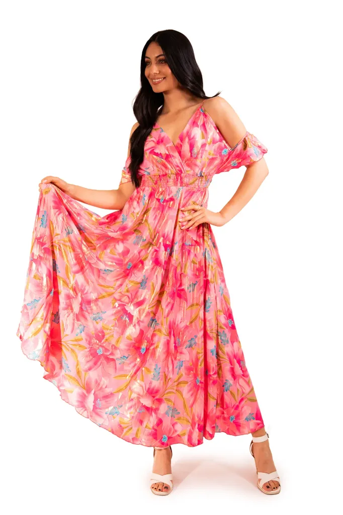 Vestido Volados de Seda
