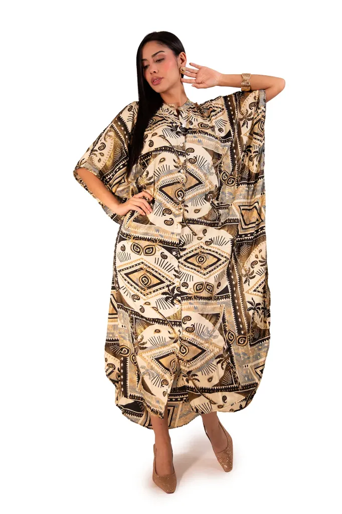 Vestido Caftán Beige