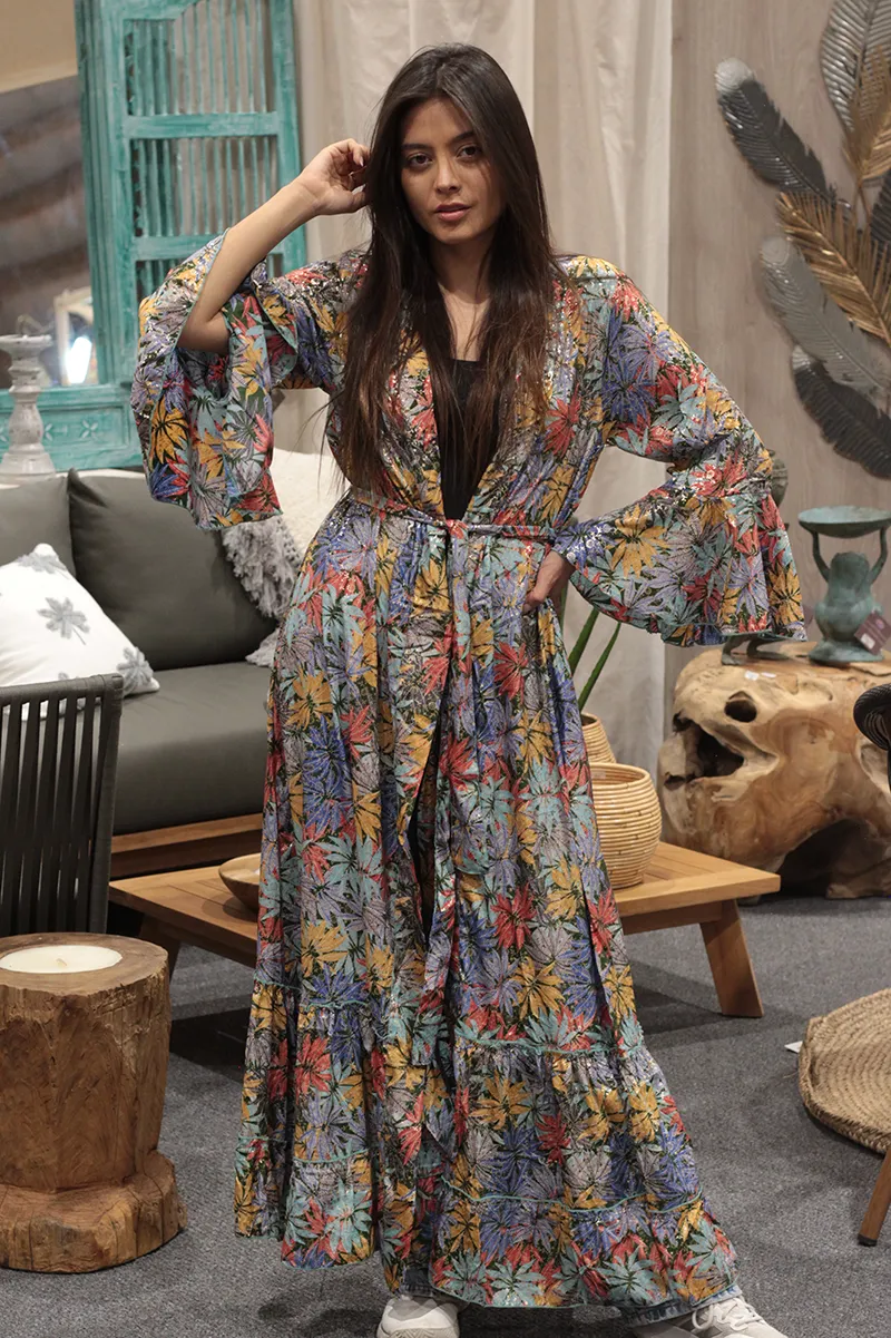 [KF325-1] Kimono Largo de Seda