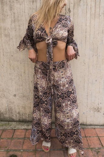 [OMTR281-3] Pantalon de Seda