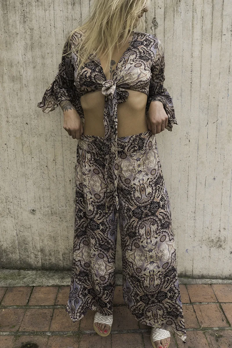 [OMTR281-3] Pantalon de Seda