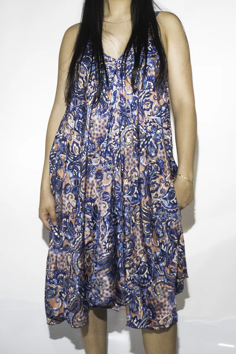 [SD1649-3] Vestido Corto de Seda