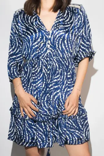 [SD2368-1] Vestido Corto de Seda