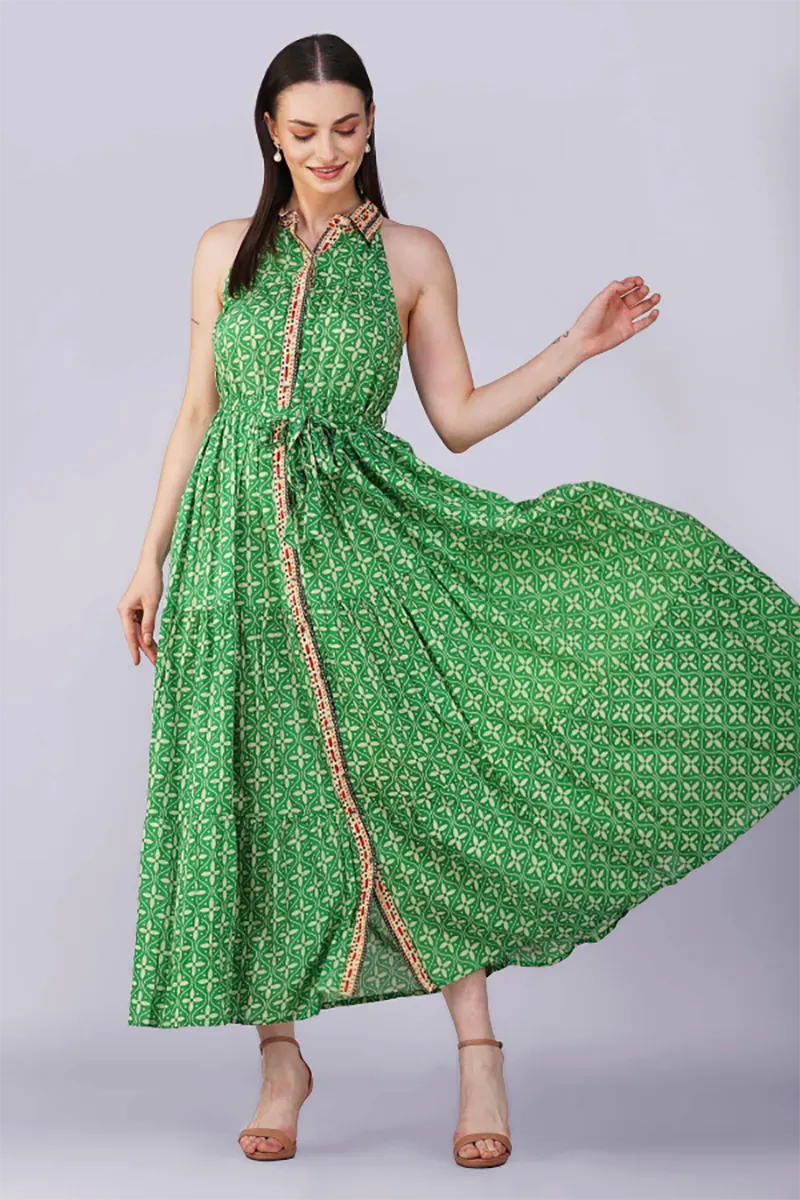 [CT799-3] Vestido Largo de Algodón